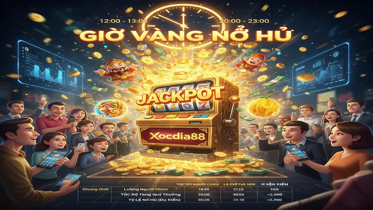 Giờ vàng nổ hũ: Cứ quay là trúng lớn Xocdia88