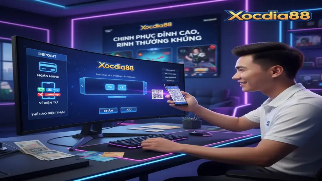 Nạp tiền (Ngân Hàng, Ví Điện Tử, Thẻ Điện Thoại) Xocdia88