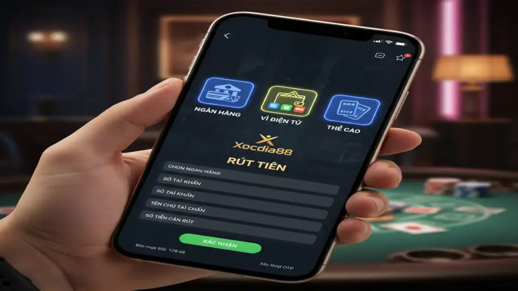 Rút tiền (Ngân Hàng, Ví Điện Tử, Thẻ Điện Thoại) Xocdia88